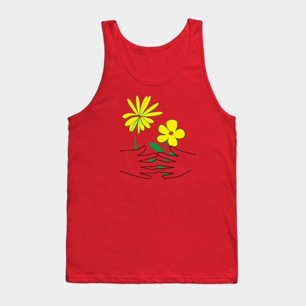 The hands holding flowers Tank Top by Evgeniya